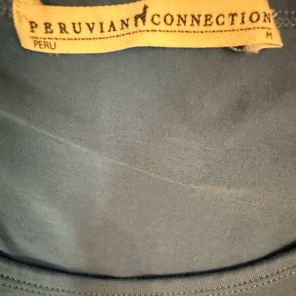 Peruvian Connection Layering Tee, Long Sleeve in Color Delphinium Size Medium - Picture 8 of 8